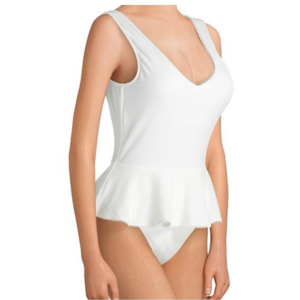 Cremieux one piece peplum swimsuit - size S -gently used